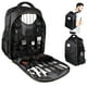 thumbnail image 1 of Mochila Barbero Profesional Negra Impermeable con Soporte para Espalda para Organizar Cortapelos y T, 1 of 7