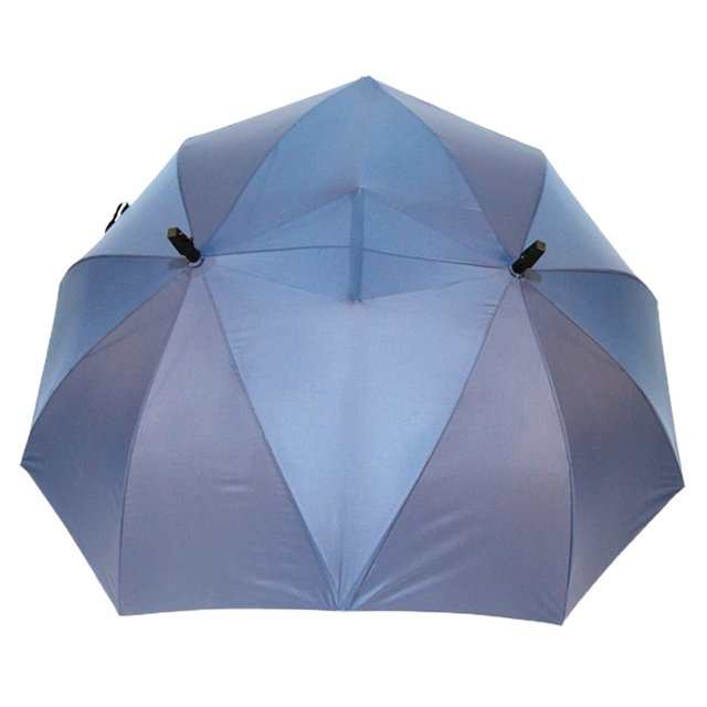 CSChome Umbrella Windproof Double Top Umbrella Straight Pole Curved Handle Large Coverage for Outdoor Use