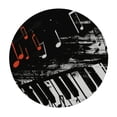 thumbnail image 2 of Awypu  Round Fitted Tablecloth Art Piano Keys Music Note Table Cloth with Elastic Edged Waterproof Wipeable Round Table Cover for Patio Parties Outdoor Decor White, 2 of 7