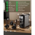 thumbnail image 2 of Open Box HBN 3-in-1 Coffee Maker, Multi Coffee Maker Single Serve for Nespresso Capsule & K-Cup Pods & Ground Coffee, 19Bar One-Touch Brewing Espresso Machine, 20oz Removable Water Tank, 1450W Fast Heat, 2 of 8