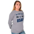 thumbnail image 4 of US Air Force Fly Fight Win USAF Unisex Plus Size Long Sleeve Tee Shirt Brisco Brands 3X, 4 of 5