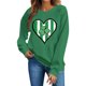 thumbnail image 3 of Suéteres de Manga Larga de Mujer con Cuello Redondo Impreso Suelto Casual para la Fiesta Del Día de San Patricio Y el Uso Diario, 3 of 6