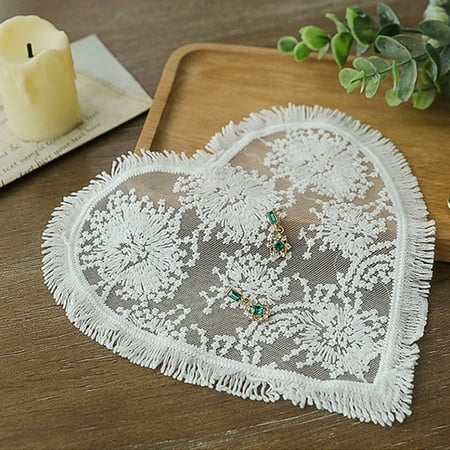 

Farfi Table Mat Reusable Anglicanum Soft Texture Lace Table Mat for Photography