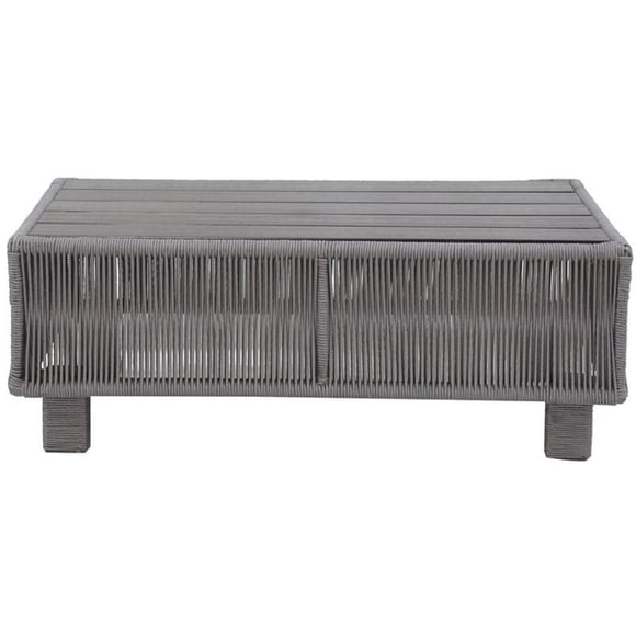 Cancun Aluminum Frame Coffee Table in Dark Gray