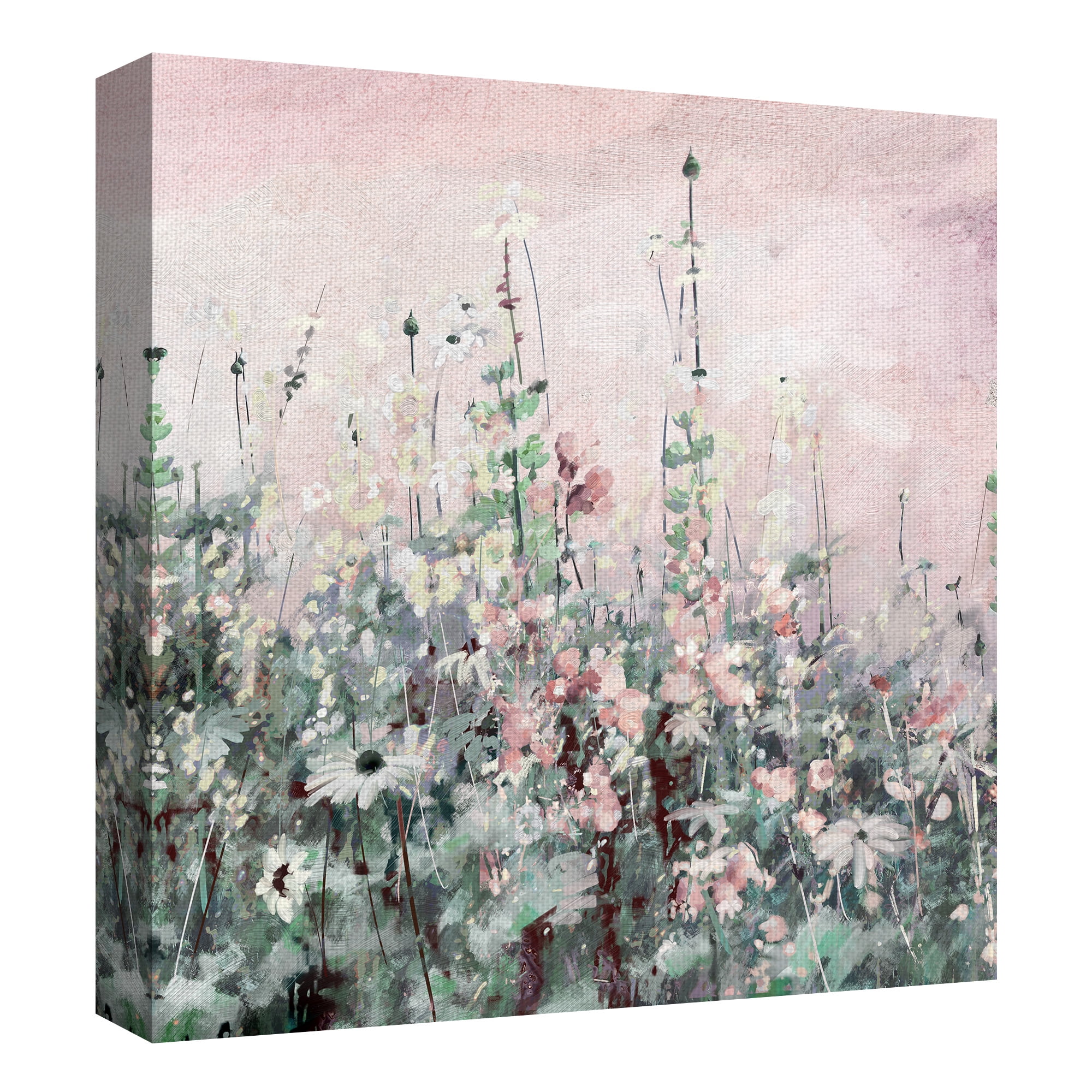Masterpiece Art Gallery Madeline Square II Wildflowers By Studio Arts Canvas Art Print 24" x 24"