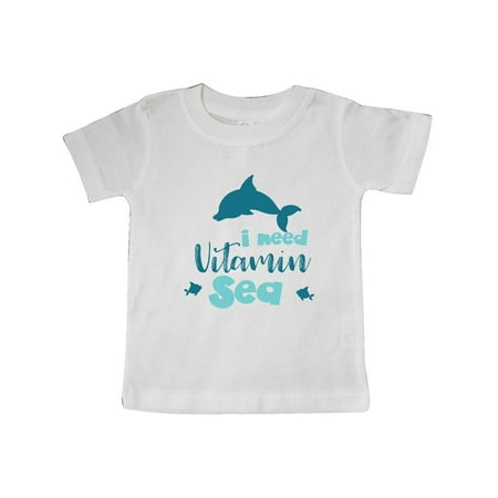 

Inktastic I Need Vitamin Sea Dolphin Fishes - Blue Gift Baby Boy or Baby Girl T-Shirt