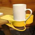thumbnail image 5 of Drink Cup Holder, 2-in-1 Desk Cup and Pen Holder, Desk Drink Holder Clip Chair Cup Holder with Clip Cup Clip Holder for Water Drink Beverage Soda Coffee Mug (Yellow), 5 of 7