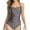 Grey, variant on Hessimy Tummy Control Swimwear Halter One Piece Slimming Vintage Retro Swimsuit Womens Ruched Push Up Bathing Suit(Pink,M)