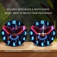 thumbnail image 2 of Neon Colorful Eagle Wall Clock with LED Light 10-Inch Silent Wooden Wall Clock, Battery Operated (AA Batteries Not Included), Artistic Home Decor, 2 of 7