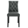 thumbnail image 6 of Modway Duchess Solid Wood and Button Tufted Vegan Leather Dining Chair in Gray, 6 of 8