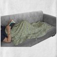 thumbnail image 6 of Floral Soft Flannel Fleece Blanket, Flourishing Nature Ornamental Victorian Design Inspired Foliage Leaves, Cozy Plush for Indoor and Outdoor Use, 50" x 60", Pale Yellow Pale Green, by Ambesonne, 6 of 6