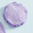 thumbnail image 4 of JUMEYU Baby Girl Swimsuit Toddler Infant Baby Girls Swimsuit Kids Rash Guard One Piece Newborn Zipper Bathing Suit Swimwear with Hat 6 12 Months (Purple,6-12 Months), 4 of 6