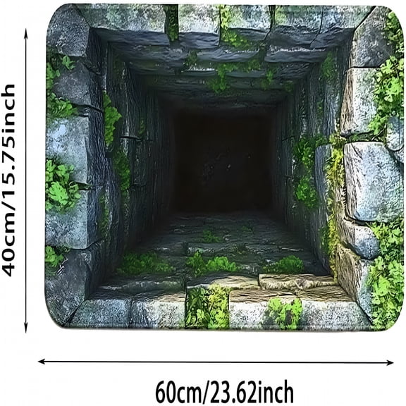 RLESO 2026 New 3D Optical Illusion Area Rug with Non-Slip Bottom - Eye-Catching Visual Effect Carpet for Living Room Entrance,Multi-Protective Design,Water-Absorbing Doormat for Home Decor