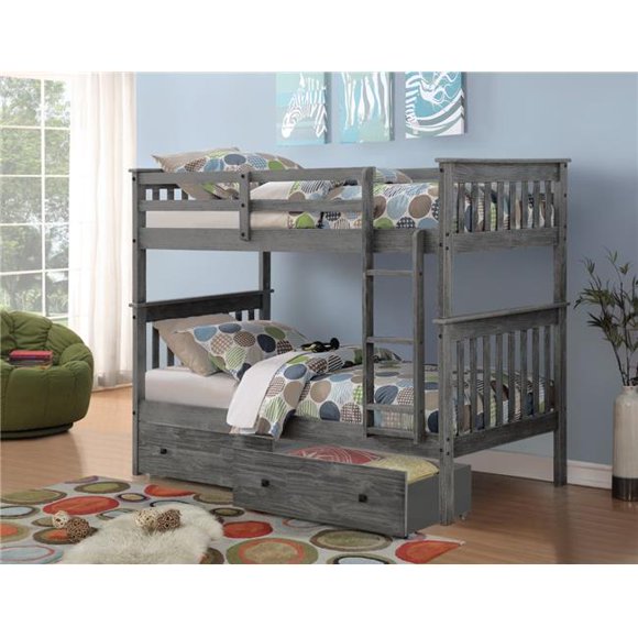 Donco PD-505BG Dual Underbed Drawers, Brushed Grey