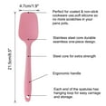thumbnail image 2 of Kitchen Cooking Silicone Spatula Heat Resistant Flipping Rubber Turner Cooking Baking Pink, 2 of 7
