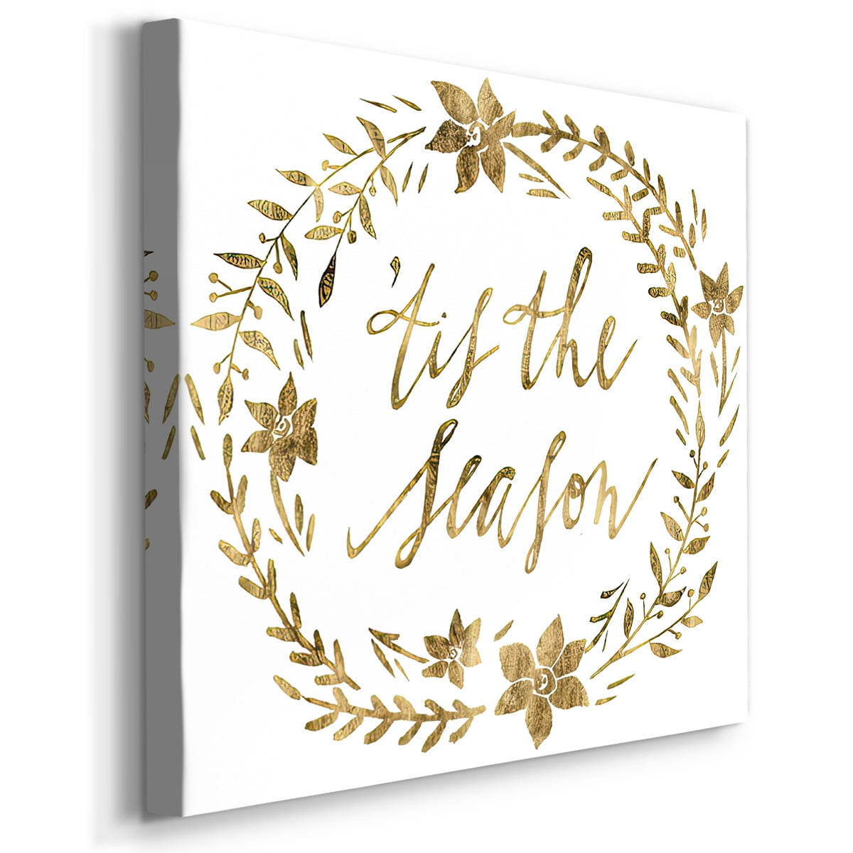 Golden Christmas I- Gallery Wrapped Canvas