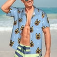 thumbnail image 5 of Lsque German Shepherd Puppy pattern Hawaiian Shirt for Men, Unisex Summer Beach Casual Short Sleeve Button Down Shirts-3X-Large, 5 of 9