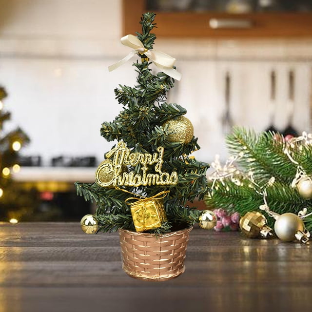 AYktou Christmas Decorations,Christmas Gifts,Mini Artificial Christmas Trees Xmas Desktop Decoration Tree Set Tabletop Christmas Tree,For Christmas Tabletop Decorations Decorative Item