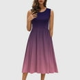 thumbnail image 2 of Taqqpue Robes d'Été Noires pour Femmes 2025 Robe Décontractée Ample Sans Manches Col Rond Ligne A Maxi Robe de Plage Voyage Vacances, 2 of 8