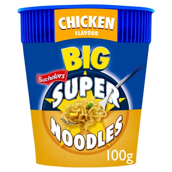Batchelors Big Super Noodles Chicken Flavoured 100G, Imported from Britain