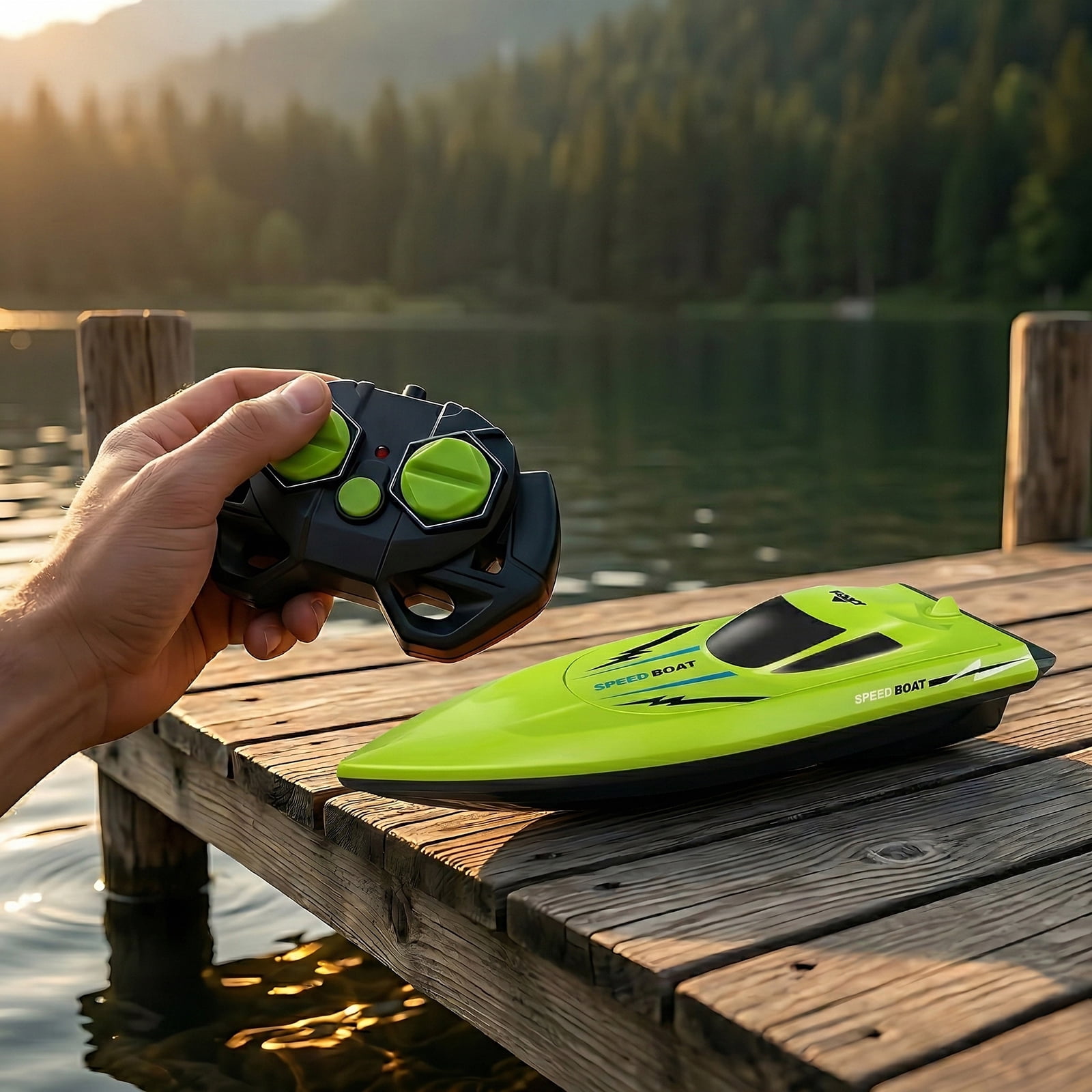RC Speedboat, Funtogether Toys, MS300 with Dual Motors, 2.4GHz Waterproof Racer for Pools & Lakes, Gift for Kids