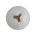 thumbnail image 3 of Golden Lighting Shepard 3-light Flush Mount in Modern Brass and Matte Black shade, 3 of 7
