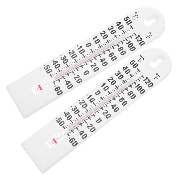 LOLIPPYY 2Pcs Accurate Indoor Wall Thermometer White Easy to Read Room Temperature Monitor for Home and Plants