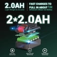 thumbnail image 4 of Restored DCA 20V Brushless Blower Cordless Mini Hand Electric Vacuum,Lightweight Sweeper Vacuum with 2 Battery,Portable for Lawn Care/Dust/Pet Hair/Dust/Small Trash (Refurbished), 4 of 6