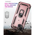 thumbnail image 2 of CASEFIV iPhone 15 Plus Case,Rugged Military Grade Anti-Fall Shockproof Heavy Duty Protective Phone Case with Kickstand Magnetic Ring Stand Full Body Case for Boys Mens,Rose Gold, 2 of 6