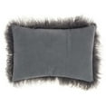 thumbnail image 2 of Nourison Couture Fur Tibetan Sheepskin Silver/Grey Throw Pillow, 2 of 2