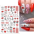 thumbnail image 4 of Valentines Day Nail Art Stickers Decals Valentines Day Nail Decorations Heart Love Self-Adhesive Slider Letters Nail Art Decorations Valentine's Day Decals Accessories 6 Sheets(Valentine's Day), 4 of 5