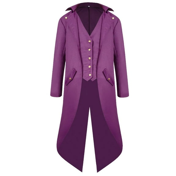 Chaqueta estilo gótico para hombre Costume H&ZY, estilo steampunk, vintage