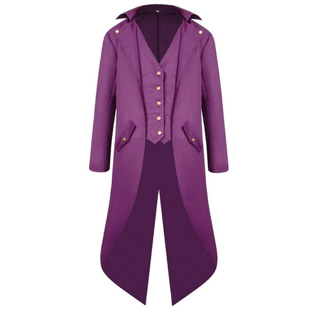 Chaqueta estilo gótico para hombre Costume H&ZY, estilo steampunk, vintage