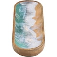 thumbnail image 5 of DecMode 16" x 6" Brown Mango Wood Handmade Ocean Inspired Tray with Colorful Enameled Interior, 1-Piece, 5 of 7