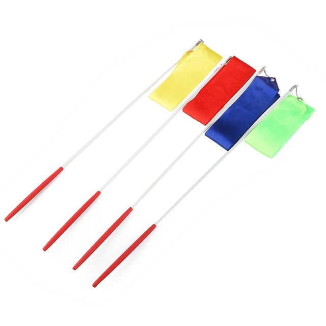 FRCOLOR Gym ribbon Gymnastics Rhythmic Ribbons with Plastic Handles Random Color,11.81"X1.97"X0.39"