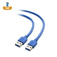 thumbnail image 2 of Cable Matters 2-Pack Short USB 3.0 Cable (USB to USB Cable Male to Male) in Blue, 2 of 4