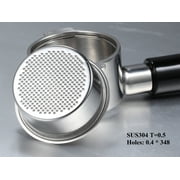 51mm Bottomless Portafilter 3 ears for Delonghi Dedica EC680/EC685, with Double Shot Capacity Cup Sieve Filter Basket