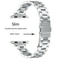 thumbnail image 6 of FIEWESEY Metal Band Compatible with Apple Watch 38mm 40mm 41mm Suitable for Women Men,Stainless Steel Strap Wristband Bracelet Compatible with Series SE/9/8/7/6/5/4/3/2/1(Silver,38/40/41mm), 6 of 6