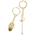 thumbnail image 4 of FRCOLOR 2Pcs Fencing Sport Fans Gifts Fencing Ornament Key Chain Pendant Metal Pendants for Fencers, 4 of 8