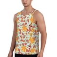 thumbnail image 2 of Rateoe Hearts And Autumn Leaves Pattern Sleeveless Gym Shirt Muscle Tee Breathable Workout Shirt Slim-Fit Tank Quick Dry Fit Muscle Tank Top Bodybuilding Sleeveless T Shirt-Large, 2 of 7