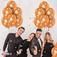 thumbnail image 2 of PMU 12 Pcs Graduation Balloons PartyTex 11 inch Premium Orange with All-Over Print White Grad Caps-Confetti and Streamers Graduation Party Decorations, 2 of 7