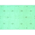 thumbnail image 1 of Ahgly Company Machine Washable Indoor Rectangle Solid Turquoise Blue Modern Area Rugs, 5' x 7', 1 of 4