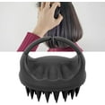 thumbnail image 5 of Scalp Massager Shampoo Brush Scalp Scrubber Soft Silicone Scrubber with Soft Silicone Bristles Waterproof Handheld Soft Hair Shampoo Scalp Wet Dry Hair Care (Black), 5 of 5
