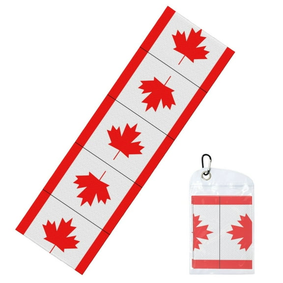 Canada Flag Cooling Towel 39.4"X11.8" Ice Sweat Towel Face Cooling Neck Cooler Wraps For Sports