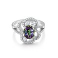 thumbnail image 2 of Gem Stone King 3.12 Ct Oval Green Mystic Topaz 925 Sterling Silver Statement Ring, 2 of 3