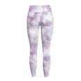 thumbnail image 6 of Renewold Tie-dye Lavender Yoga Leggings with Pockets for Women Thick Exercise Yoga Pants High Waisted Soft Slim Ankle Pants Printed Leggings 4 Way Stretch Leggings, S, 6 of 8