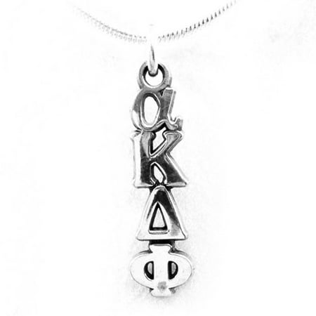 alpha Kappa Delta Phi Sorority Sterling Silver Lavalier with Chain