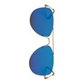 thumbnail image 4 of Grinderpunch Flat Mirrored Gold Rim Blue Lens Aviator Sunglasses for Men and Women, 4 of 5