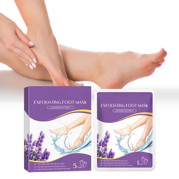 Mascarilla exfoliante para callos y durezas con lavanda. Mascarilla para pies. Elimina callos y piel muerta. Mascarilla exfoliante para pies. Calcetines exfoliantes para pies. Membrana pedis.