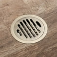 thumbnail image 2 of Desagüe de ducha redondo de 4 pulgadas con cubierta de colador extraíble, escurridor de tierra de baño de cobre, drenaje de residuos de rejilla tallada de estilo chino, 2 of 6
